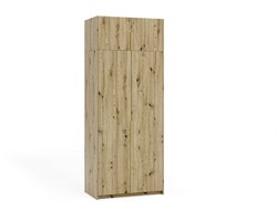 Kledingkast Apollonia I zonder Spiegel 100 x 250 cm (artisan, gouden handgrepen)