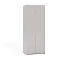 Kledingkast Apollonia I zonder Spiegel 100 x 250 cm (kasjmier, gouden handgrepen)