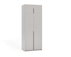 Kledingkast Apollonia I zonder Spiegel 100 x 250 cm (kasjmier, zwarte handgrepen)