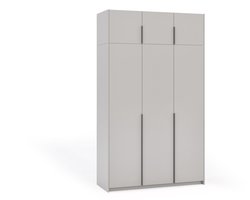 Kledingkast Apollonia I zonder Spiegel 150 x 250 cm (kasjmier, zwarte handgrepen)