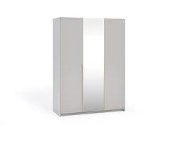 Kledingkast Apollonia met Spiegel 150 x 204 cm (kasjmier, gouden handgrepen)