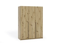 Kledingkast Apollonia zonder Spiegel 150 x 204 cm (artisan, zwarte handgrepen)