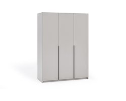 Kledingkast Apollonia zonder Spiegel 150 x 204 cm (kasjmier, zwarte handgrepen)