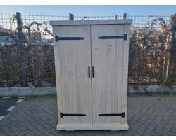 Kledingkast ''Brocante'' van Nieuw, Blank steigerhout 240x140cm