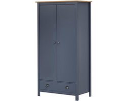 Kledingkast Grenenhout - Linnenkast Nachtkastje - Kleding Opbergen - Massief Hout - 89x50x170 cm - Grijs
