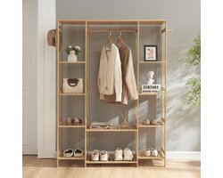 Kledingkast Ilomantsi bamboe open kast 165x122x35 cm