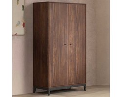 Kledingkast Ilyas - 100x55x190cm - 2 Deuren - Walnoot