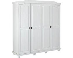 Kledingkast Ivy 197cm 4 deuren - wit