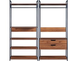 Kledingkast Larem open kast set van 2 totale lengte 168 cm set 2 [en.casa]
