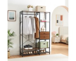Kledingkast Larem open kast set van 3 totale lengte 288 cm set 6 [en.casa]