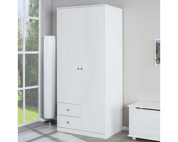 Kledingkast Martha 93cm met 2 deuren - wit