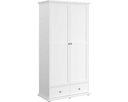 Kledingkast Morgane 104cm met 2 deuren - wit