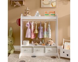 Kledingkast Moskenes open kast voor kinderen 106,5x95x61 cm wit [en.casa]