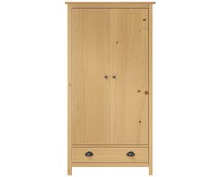 Kledingkast | Opbergkast | Garderobekast Hill 2 deuren 89x50x170 cm massief grenenhout