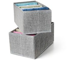Kledingkast Organizer 15×27×12 cm – 2-delig – Geschikt voor IKEA kasten (PAX, PLATSA, ELVARLI, BRIMNES, HEMNES) – Flexibel ladeverdeler & opbergsysteem voor kleding en accessoires (sokken, ondergoed, riemen, T-shirts)
