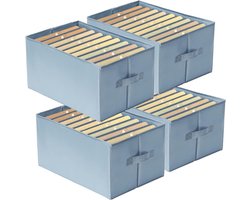 Kledingkast organizer - inklapbare stoffen dozen voor opbergen jeans, broeken, truien - wasbare organizer - 44 x 28 x 225 Kledingkast