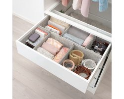 Kledingkast Organizer Set – 6-delig – Geschikt voor IKEA kasten (PAX 75, PLATSA, ELVARLI, BRIMNES, HEMNES) – Flexibel ladeverdeler & opbergsysteem voor kleding en accessoires (T-shirts, sokken, ondergoed, riemen) – 65×54×12 cm
