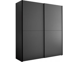 Kledingkast Schuifdeur Victor - Grafiet Grijs - Opbergkast met Deuren - 170x195x59 cm (BxHxD) - 2 Legplanken & 2 Roedes - Kledingkast Slaapkamer