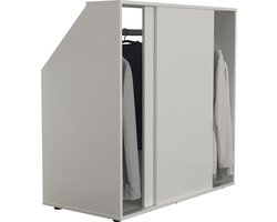 Kledingkast schuine wand zolder slaapkamer schuifdeuren - kledingstang - opbergkast geschikt voor schuine wanden