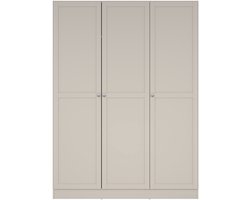 Kledingkast Slaapkamer Beige - 3-deurs - MDF - 147x62x200cm - Giga Living