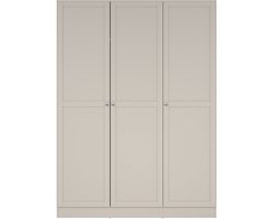 Kledingkast Slaapkamer Beige - 3-deurs - MDF - 147x62x200cm - Giga Living
