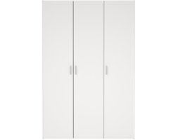 Kledingkast Slaapkamer Wit - 3-deurs - MDF - 116x50x175cm