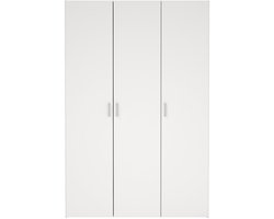 Kledingkast Slaapkamer Wit - 3-deurs - MDF - 116x50x175cm