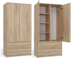 Kledingkast sonoma eiken 50cmx180cmx90cm VOOR KANTOOR OF SLAAPKAMER