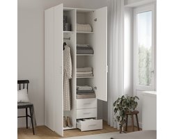 Kledingkast Space Wit Mdf 77.6x200.4cm (BxH)