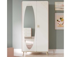 Kledingkast Suzie - 50,10x93,40x189,50 Cm - Roze/spaanplaat