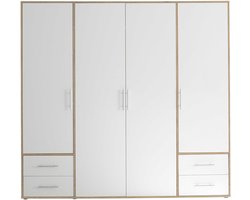 Kledingkast Valencia | 195 x 60 x 195 cm | Wit