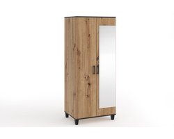 Kledingkast Vanessa met spiegel Garderobekast Levering tot in de woning 2 deuren Scharnierende deuren