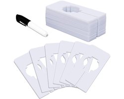 Kledingkastverdelers - voor het ophangen van kleding - rechthoekige kledingverdelers op rekken - witte kledingkast 40 stuks