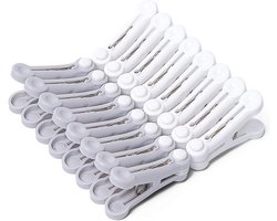 Kledingklemmen - wit en grijs - plastic wasklemmen - multifunctionele kleine kledingklemmen - geschikt voor kleding / beddengoed / sokken / handdoeken