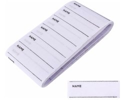 Kledinglabels - 200 labels met smeltlijm - Voor het zomen van gepersonaliseerde kleding zoals schooluniforme