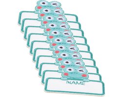 Kledinglabels - kleding labels - labels - 10 stuks - kleding labels plakken - Lapje - naamplaatje - naambadge - Stoffen patch - stoffen patchwork - Naamplaatjes - Zelfklevend - Groen - 5.5*4.5cm