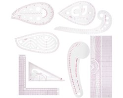 Kledingliniaalset 9 Stuks - Andere Kleding Ontwerp Plaat Maken - Gewas Impositie Tekening Quilten Sjablonen PVC RULER