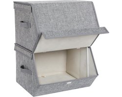 kledingopbergbox \ Opvouwbare Opbergbakken Kastorganizer \ Kledingopbergzakken Set of 2