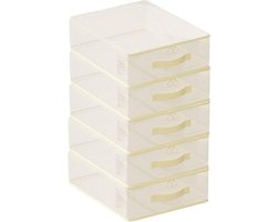 Kledingorganizer Kast - Opbergbakken Set - Kleding Opbergen - Stofdichte Opslag - 40x30x19 cm - Transparant