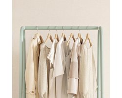 Kledingrek, A-vormige structuur, metaal, garderobestandaard, multifunctionele garderobestandaard, garderobestandaard met 2-laags rek voor slaapkamer en woonkamer