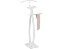 Kledingrek Butler - Kledingstandaard Meubel - Kleding Opbergen - Met Sieraden Plank - 45 x 117 cm - Wit