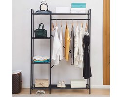 Kledingrek Marek - 120x40x171cm - zwart metaal