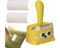 Kledingroller - Voor dierenhaar - Verwijderaar van katten- en hondenhaar - Kleverige rollers - Pluizenverwijderaar in de vorm van een kat voor kleding - Pluizenborstel voor bank, meubels, beddengoed en auto