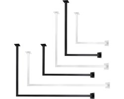 Kledingstang Hoek - Garderobestang Plafond - Ruimte Besparen - L-vorm Ontwerp - 60 x 90 cm - Wit