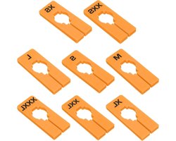 Kledingverdelers - Maatverdelers Garderobe - Kast Organiseren - Voorgeschreven Maatmarkering - 40 stuks - Oranje
