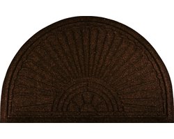Kleen-Tex Deurmat Dune Halfmoon - 55 x 85cm - Dark Brown