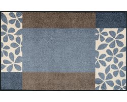 Kleen-Tex Deurmat Wash&Dry Florita Grey - 75 x 120cm