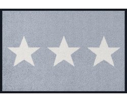 Kleen-Tex Deurmat Wash&Dry Stars Grey - 40 x 60cm