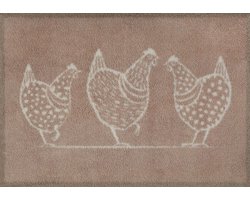 Kleen-Tex Turtle Wasbare Deurmat - Hens - 60 x 85cm