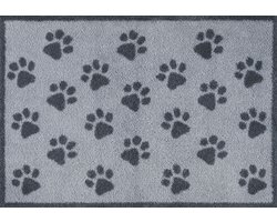 Kleen-Tex Turtle Wasbare Deurmat - Paws Grey - 60 x 85 cm